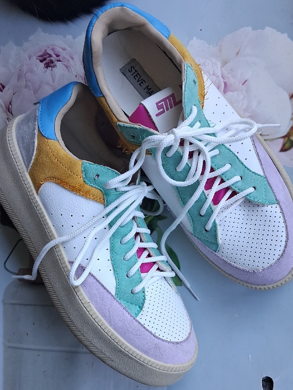 Steve Madden Pastel Multi-Color Low-Top Sneakers